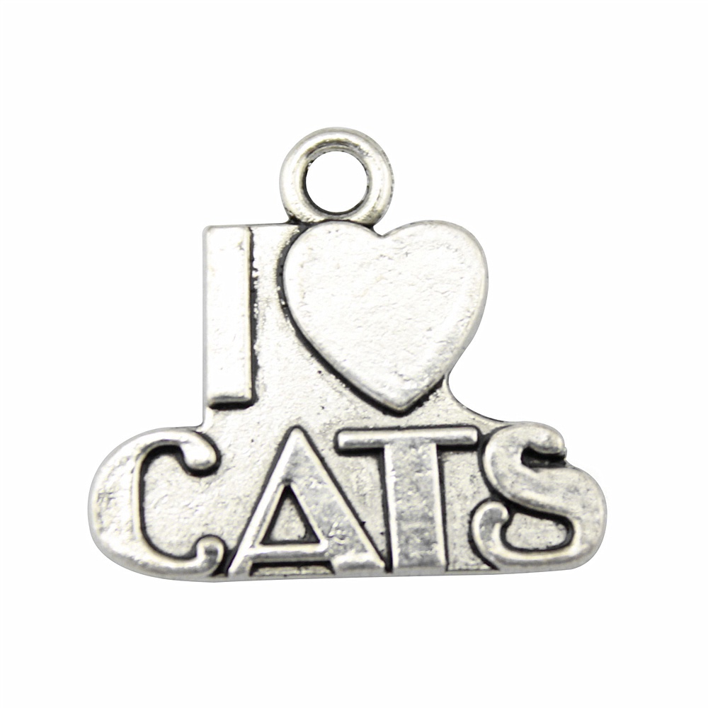 Mặt Dây Chuyền Khắc Chữ I Love Cat And Dogs Độc Đáo