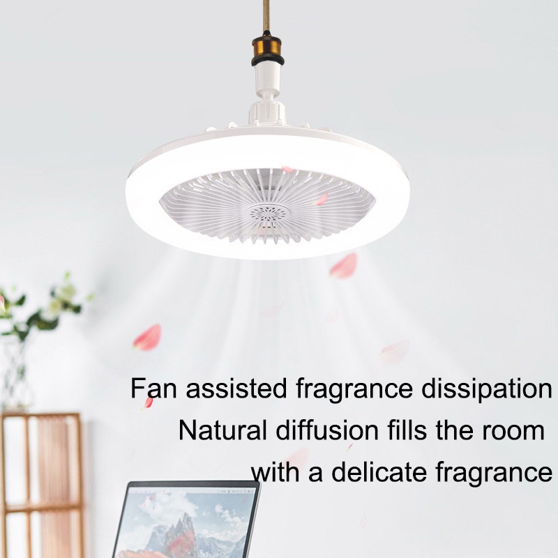 TAIDU Đèn quạt hương liệu tối giản hiện đại quạt trần gia đình đèn phòng ngủ phòng khách quạt dao động