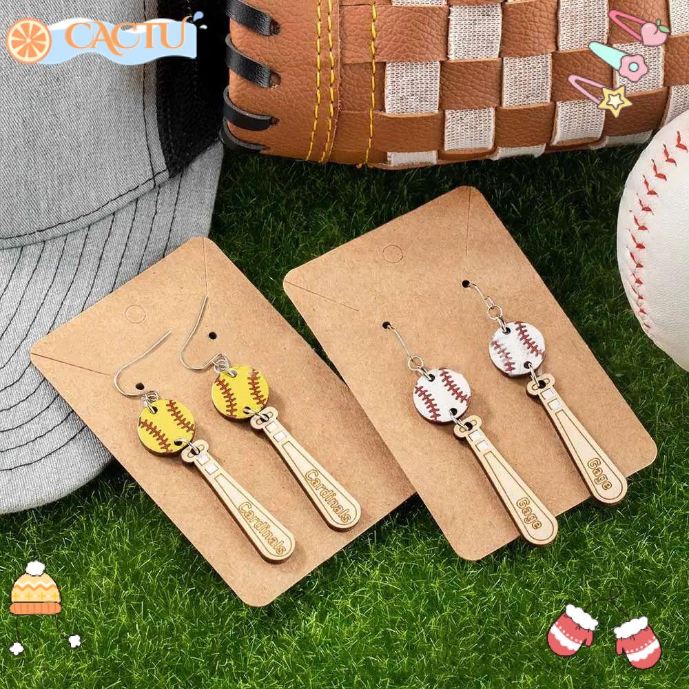 CACTU Khuyên Tai Thể Thao Bóng Chày Sáng Tạo Cho Nữ