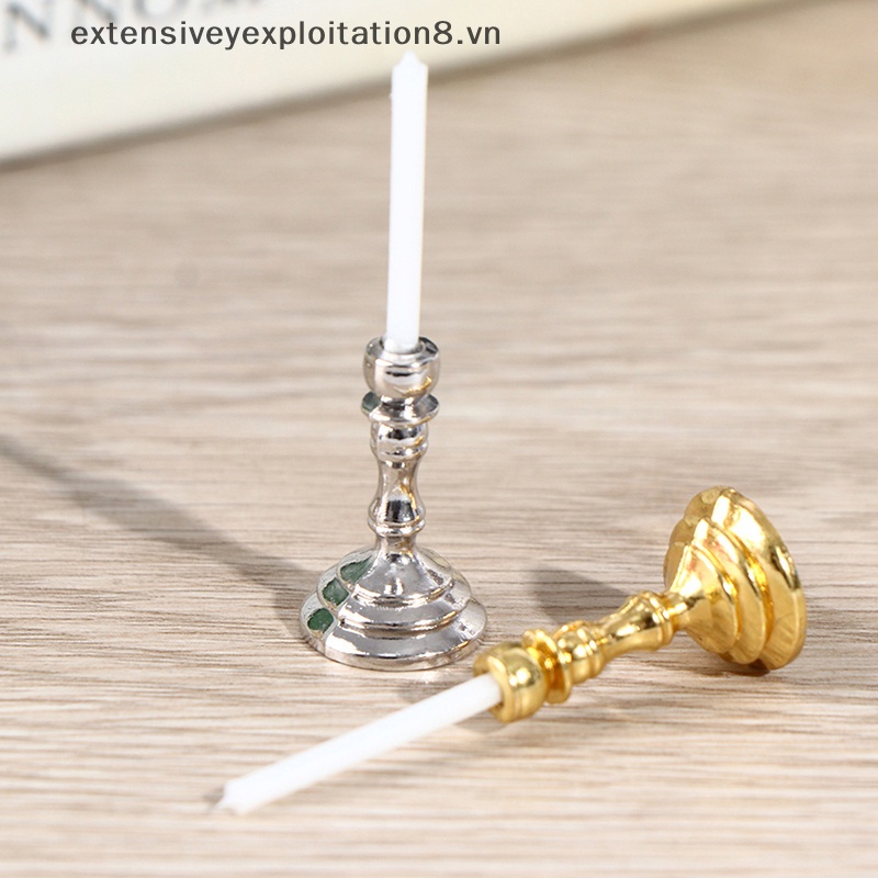 1 Cặp Giá Đỡ Mô Hình Candelabra Trang Trí Nhà Búp Bê 1: 12