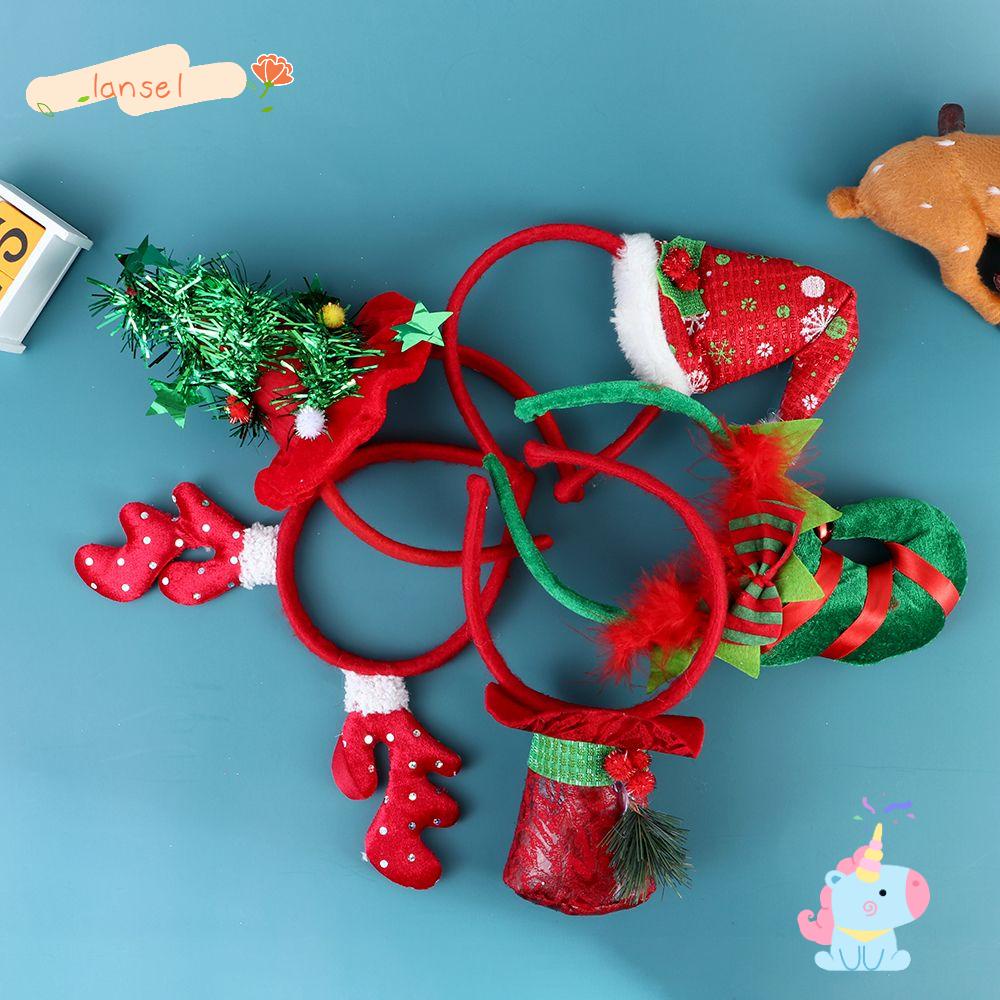 LANSEL Băng Đô Cài Tóc Hình Sừng Hươu Hoạt Hình Dễ Thương Thời Trang Giáng Sinh