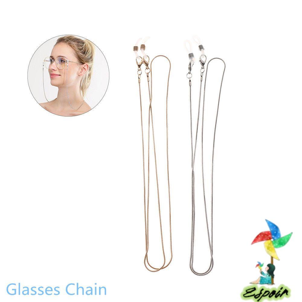 ESPO Dây Đeo Mắt Kính Bằng Kim Loại Màu Vàng / Bạc Ngọt Ngào