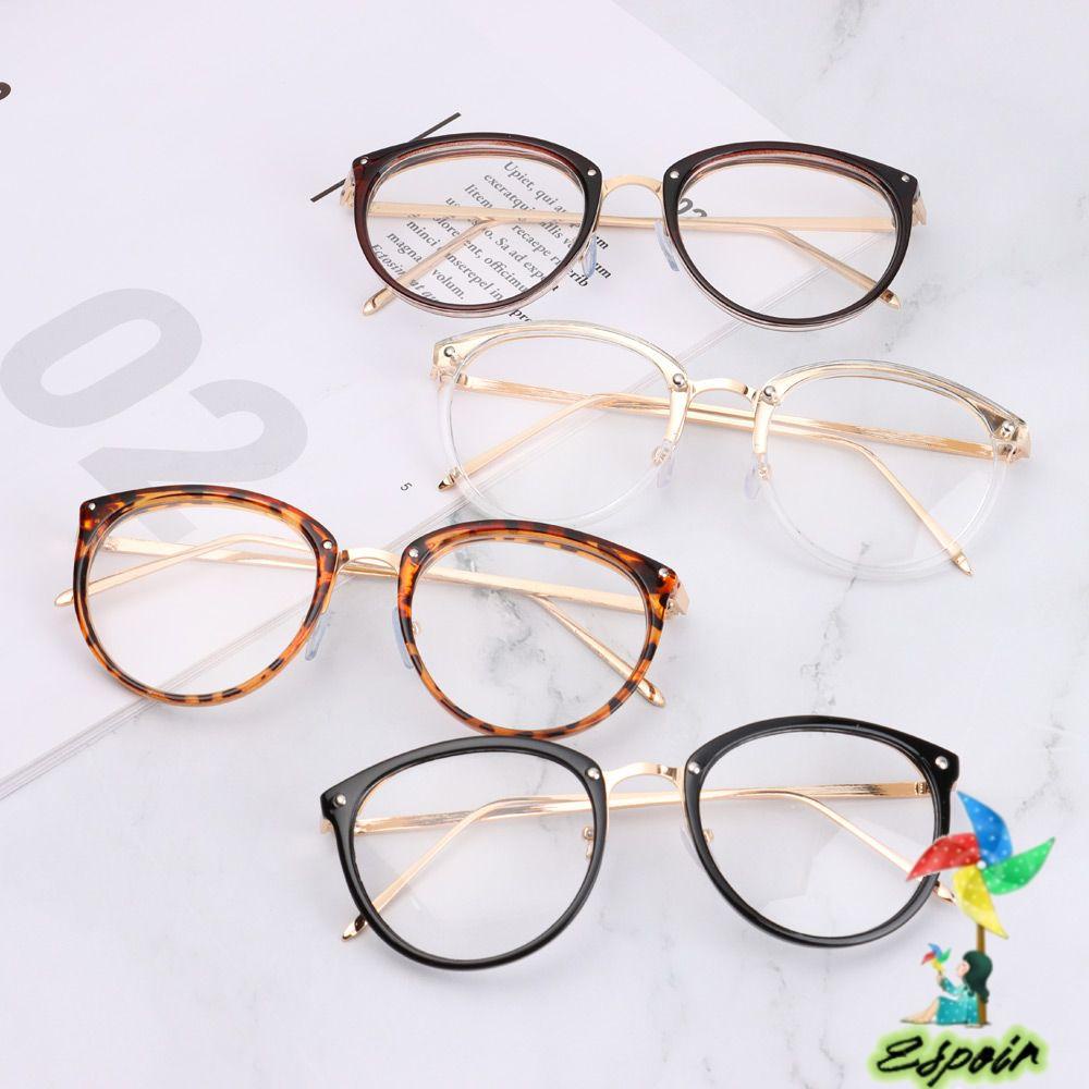 ESPO Kính Mát Gọng Kim Loại Họa Tiết Da Báo Thời Trang