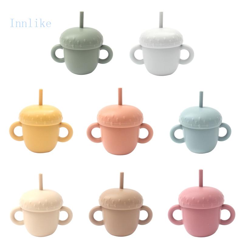 Tô Ăn Dặm Bằng Silicone Thiết Kế Di Động Với Tay Cầm Đôi Cho Bé Sơ Sinh