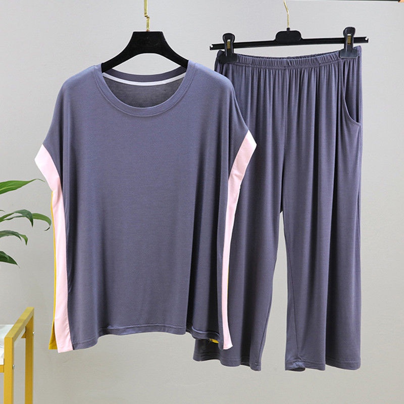 Bộ Đồ Ngủ Áo Thun Mỏng Tay Ngắn Dáng Rộng Thời Trang Mùa Hè Mới 2023