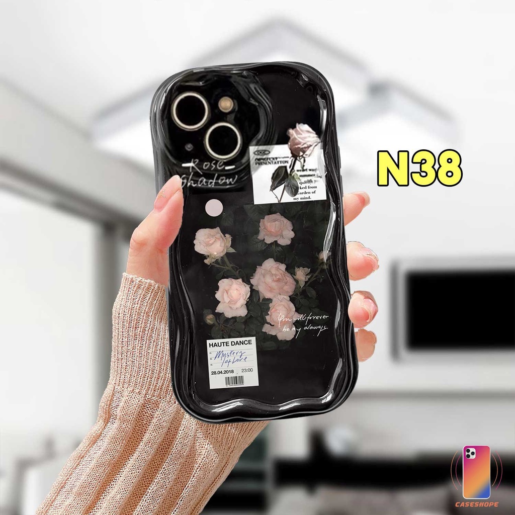 Ốp Điện Thoại Viền Cong Hình Hoa Hồng 3D Cho VIVO Y20 Y21 2021 Y16 Y12S Y12 Y56 Y02A Y15S Y22 Y22S Y35 Y15C Y91C Y21A Y21T Y30 Y21S Y21E Y21G Y20S Y12i Y3S Y33T Y15A Y01 Y02 Y01A Y91 Y30i Y93 Y95 Y15 Y17 Y50