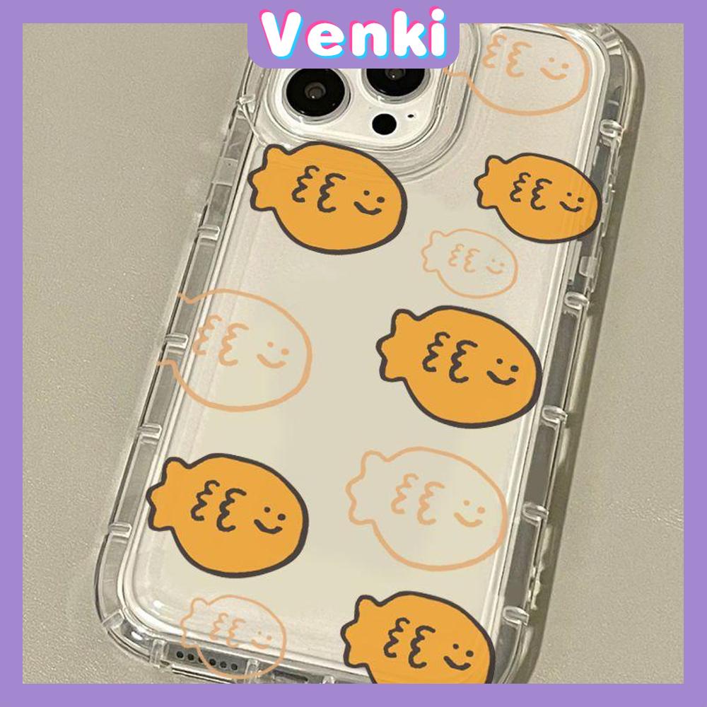 VENKI - Cho iPhone 11 Ốp Lưng TPU Mềm Trong Suốt Túi Khí Chống Sốc Bảo Vệ Camera Mèo Cá Vàng Dễ Thương Tương Thích Với iPhone 14 13 Pro Max iPhone 12 Pro Max XR XS 7Plus 8Plus