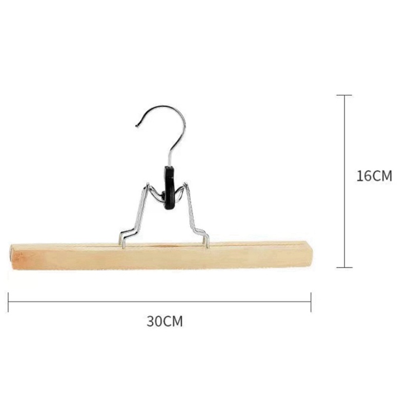 Bộ 8 Móc Treo Quần Áo Bằng Gỗ Chống Trượt Có Thể Xoay Được Tiện Dụng Cho Gia Đình