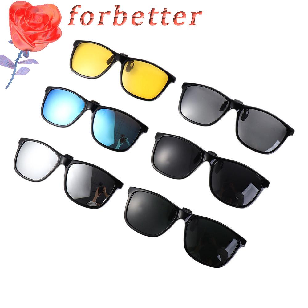 FORBETTER Kính Râm Lật Phân Cực Chống Tia UV400 Phân Cực Nhìn Ban Đêm