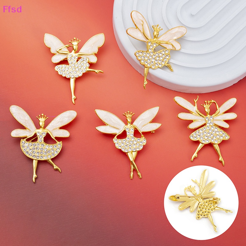 {Ffsd} Ghim Cài Áo Hình Cô Gái Múa Ba Lê Đính Đá Sáng Tạo Đẹp Mắt Cho Nữ