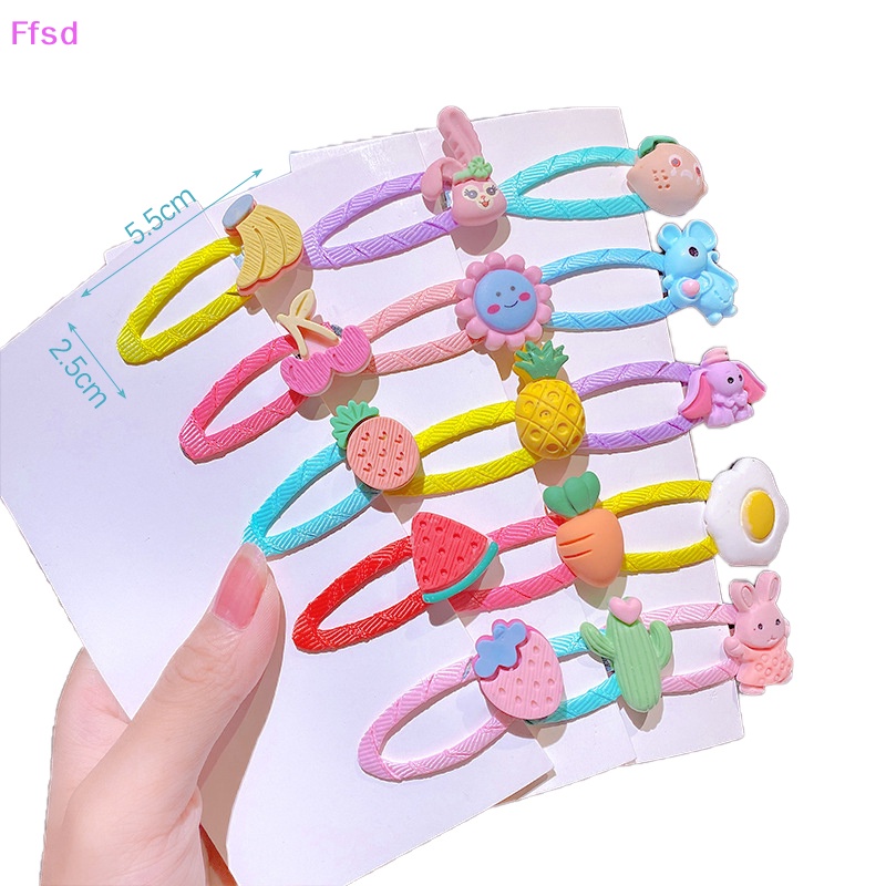 {Ffsd} Set 10 Kẹp Tóc Mái Hình Hoa Mưa Động Vật Hoạt Hình Ngọt Ngào Dễ Thương Ngọt Ngào Cho Bé Gái * Bán Chạy