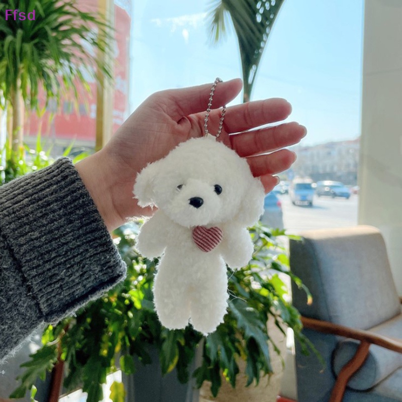 1 Móc Khóa Hình Gấu Nhồi Bông Mềm Mại Đáng Yêu
