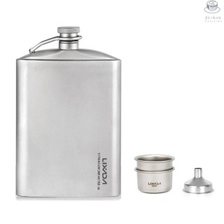 Lixada bộ bình đựng rượu 260ml bằng titan chống rò rỉ tiện dụng mang theo du lịch cắm trại