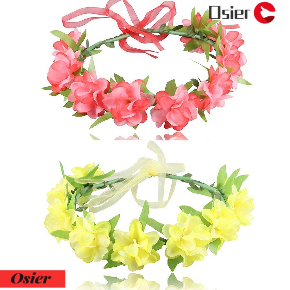 OSIER1 Vòng Hoa Cài Tóc Màu Sắc Thời Trang Cho Cô Dâu
