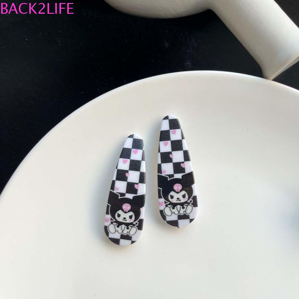 BACK2LIFE Kẹp Tóc Họa Tiết Hoạt Hình Kuromi Cún Cinnamoroll Pudding Dễ Thương Cho Bé Gái