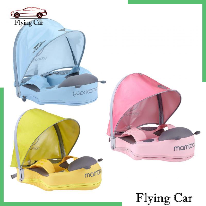 Phao Bơi Màu Trơn Mềm Mại Có Mái Hiên Cho Bé Trai