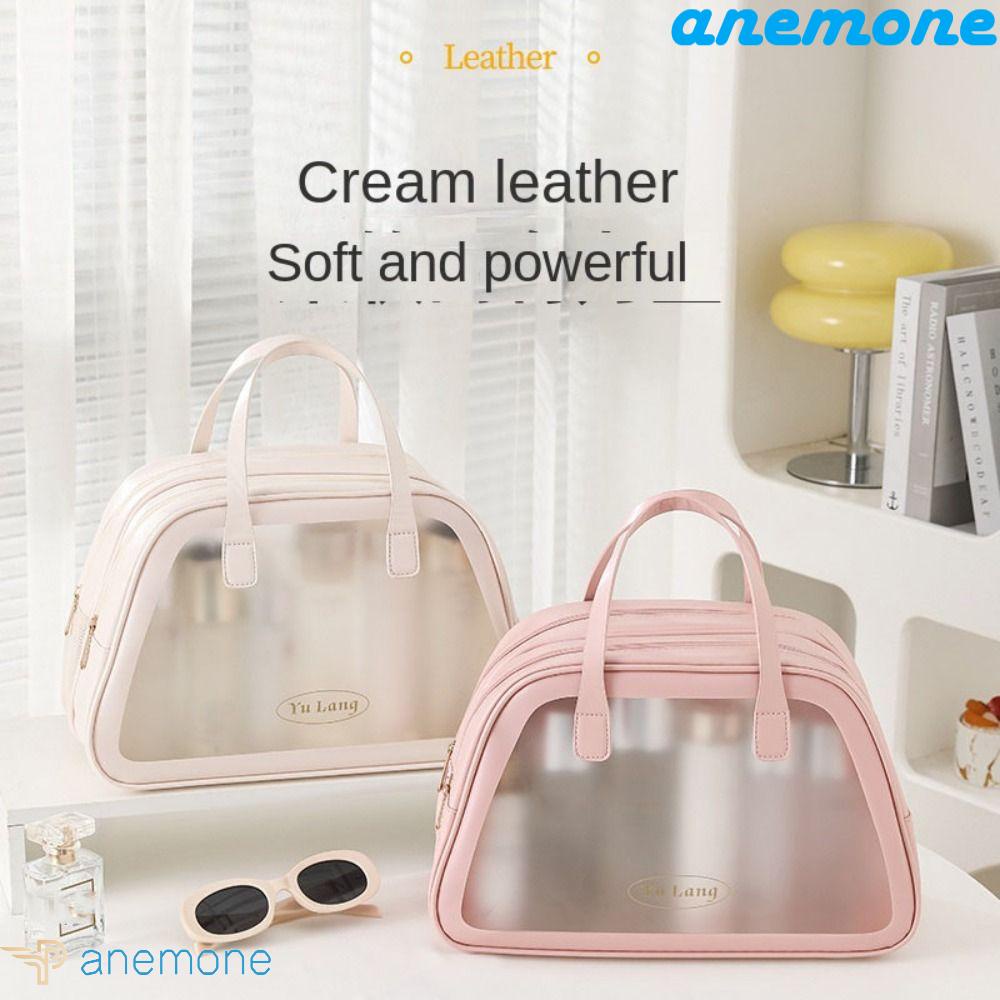 ANEMONE Túi Đựng Đồ Trang Điểm Bằng PVC Trong Suốt Sức Chứa Lớn Đa Năng Dành Cho Nữ