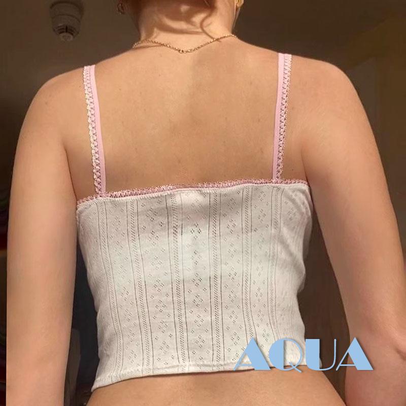Áo Hai Dây Cổ Chữ V In Hoa Ôm Dáng Thời Trang Mùa Hè Cho Nữ