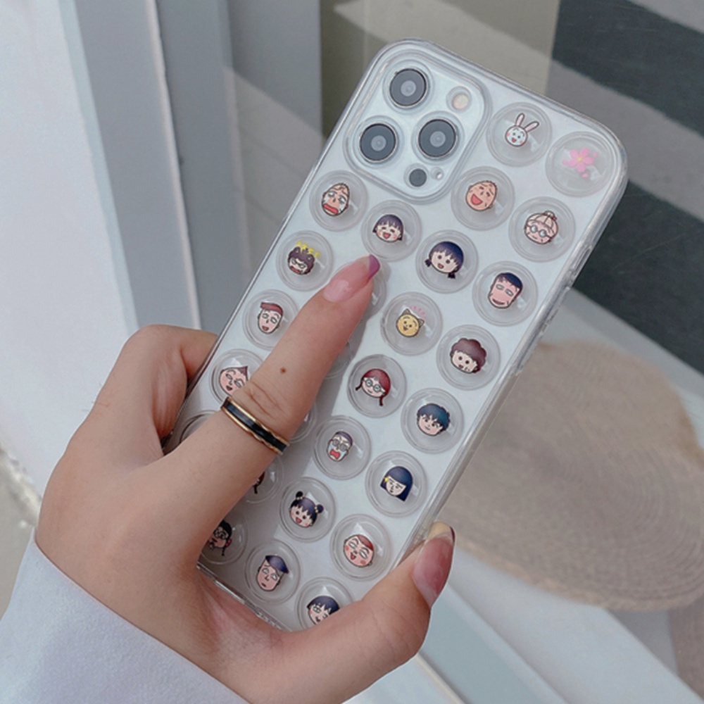 Ốp Điện Thoại TPU Dẻo Họa Tiết Hoạt Hình Maruko-chan Chống Sốc Cho IPhone 14 13 12 11 Pro Max X XR 8 7 Plus