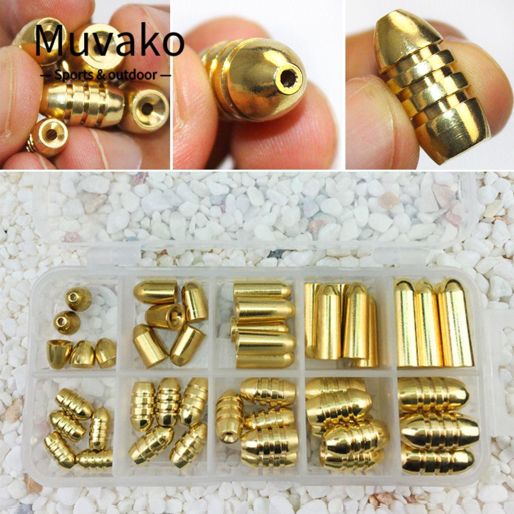 MUVAKO Phụ Kiện Chì Câu Cá Bằng Đồng Thau Chuyên Dụng
