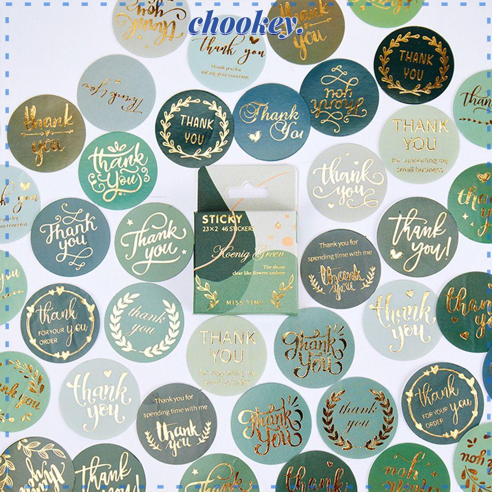 CHOOKEY Hộp 46 Miếng Dán Chữ Thank You Trang Trí Sổ Tay