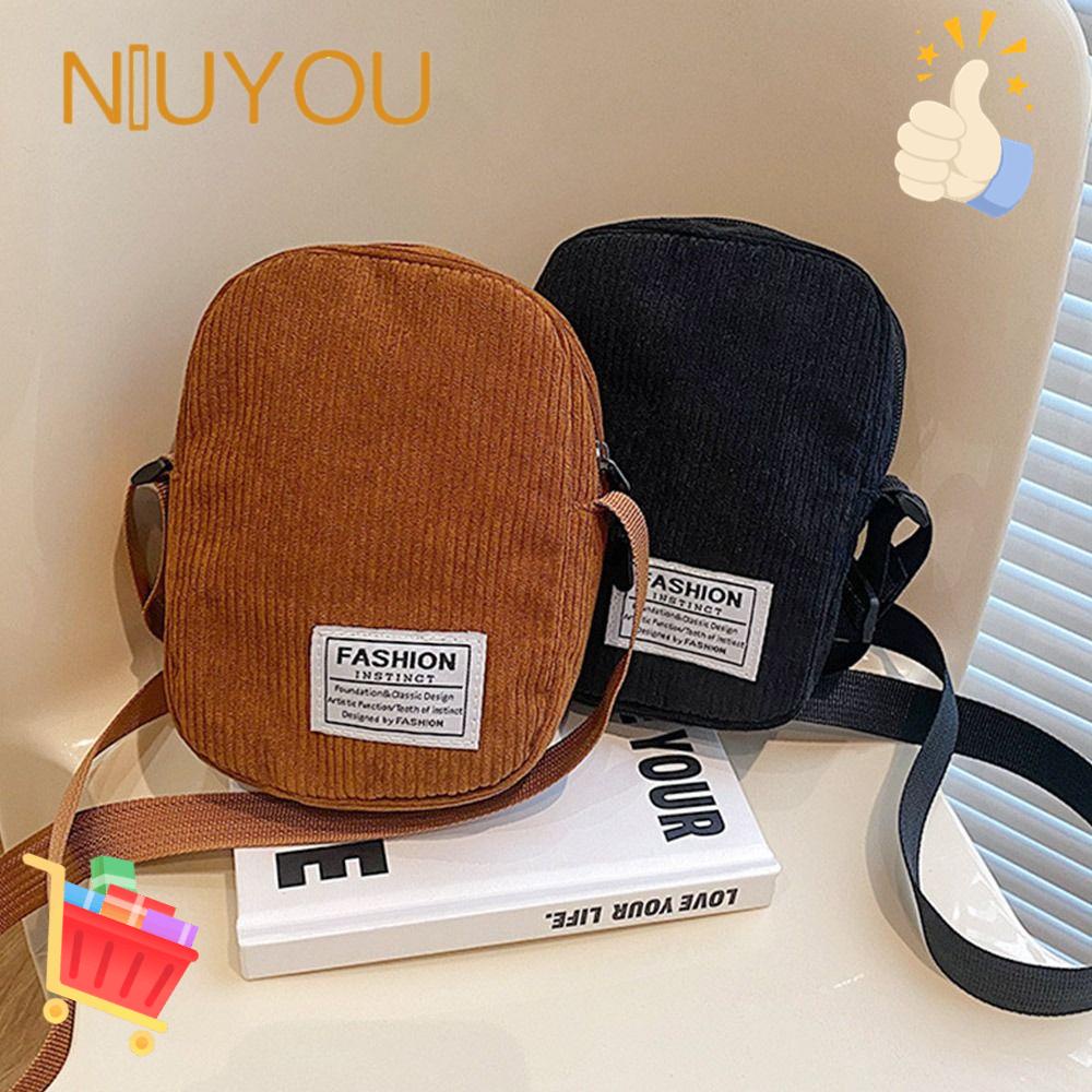 NIUYOU Túi Đeo Chéo Vai Bằng Vải Nhung Thời Trang Sành Điệu Cho Nữ