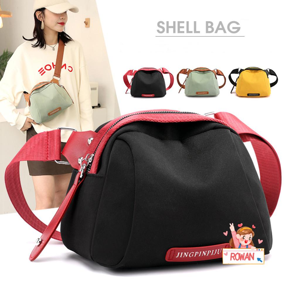 ROWANS Túi Đeo Vai Chéo Vải Canvas Cỡ Lớn Hình Vỏ Sò Dễ Thương Cho Nữ