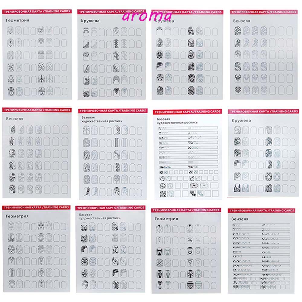 AROMA Thẻ Vẽ Móng Tay DIY Siêu Bền Dễ Lau Chùi Cho Người Mới Bắt Đầu