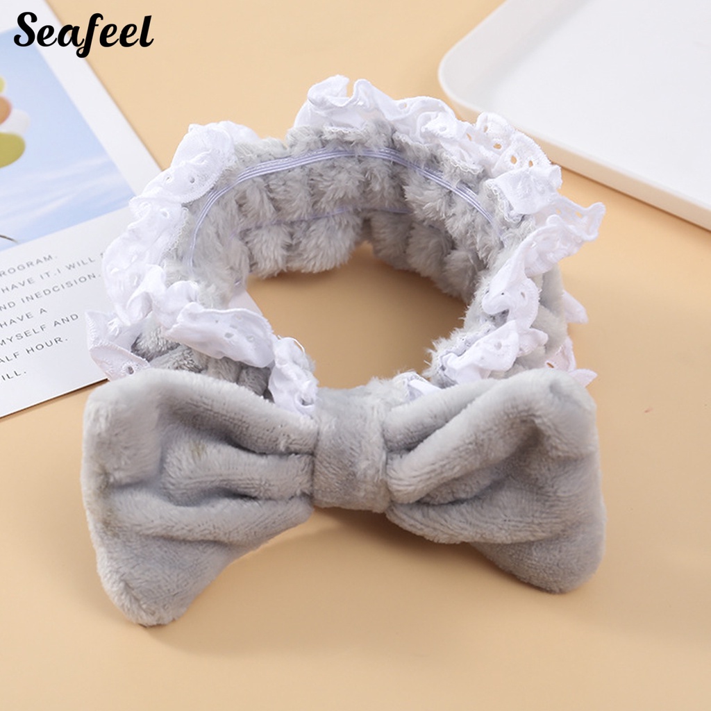 Băng Đô Cài Tóc Mềm Mại Co Giãn Chống Dầu Thắt Nơ Dành Cho Nữ