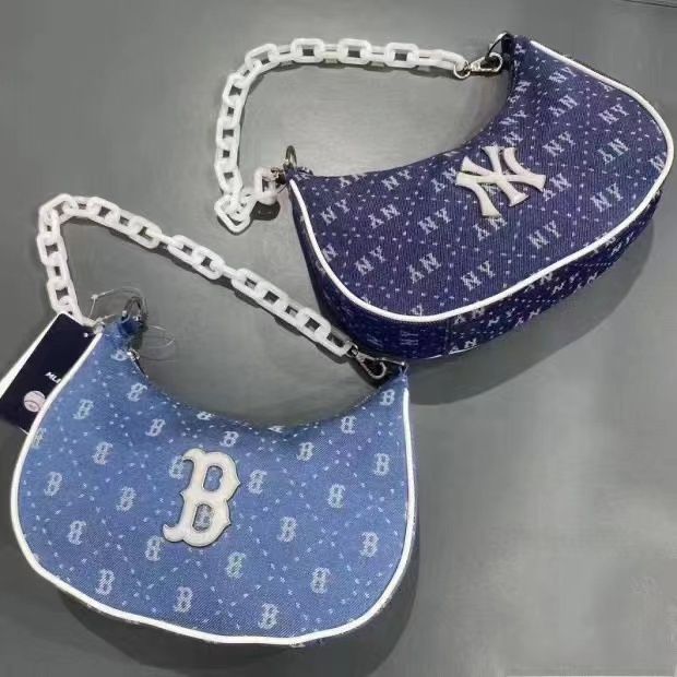 Túi Đeo Chéo MLB 2023 Chất Liệu denim Phong Cách retro Cho Nam Nữ BQS02