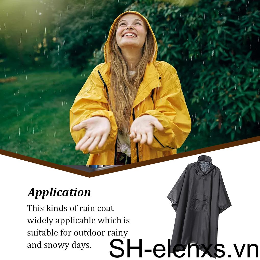 Áo Mưa Dáng Dài Thoáng Khí Chống Thấm Nước Có Túi Tiện Dụng Cho Nam