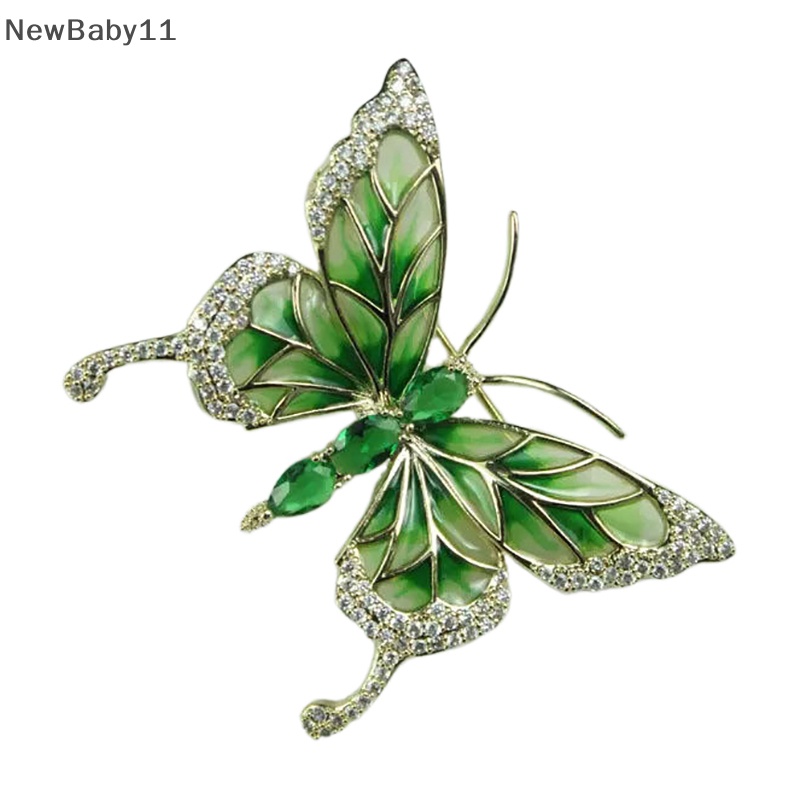 Ghim Cài Áo Hình Bướm Đính Đá Pha Lê Phong Cách Vintage