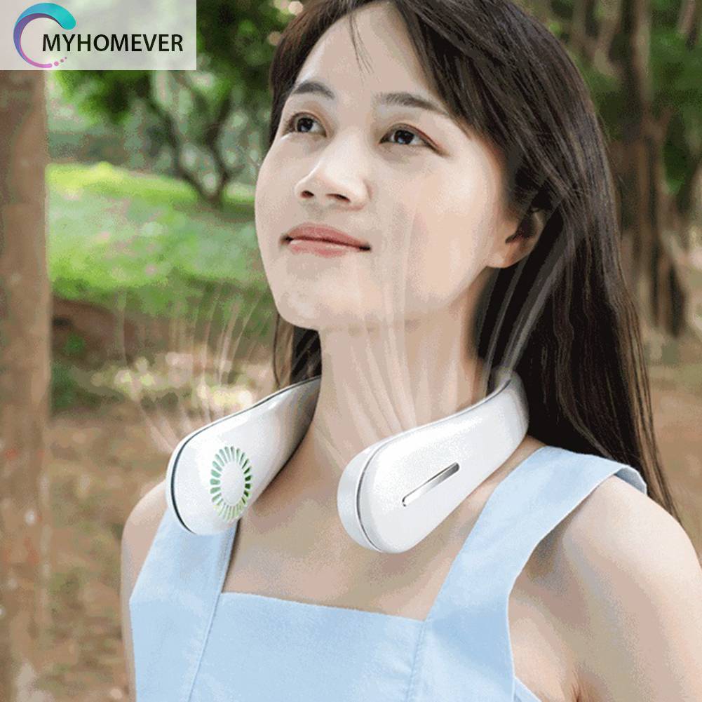Quạt Làm Mát Đeo Cổ 3 Tốc Độ 2400Mah Tiện Dụng Mang Theo Du Lịch / Chơi Thể Thao