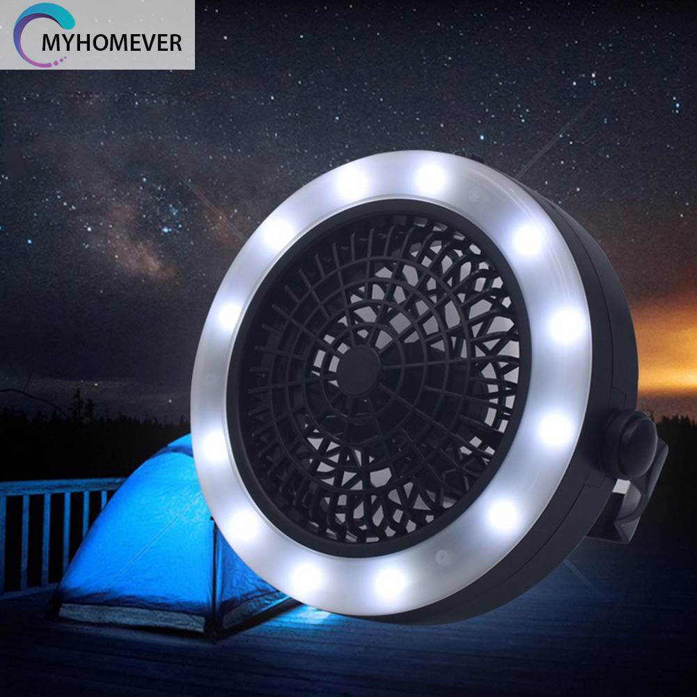 Quạt Treo Tích Hợp Đèn LED 3 Trong 1 Tiện Dụng Khi Đi Cắm Trại