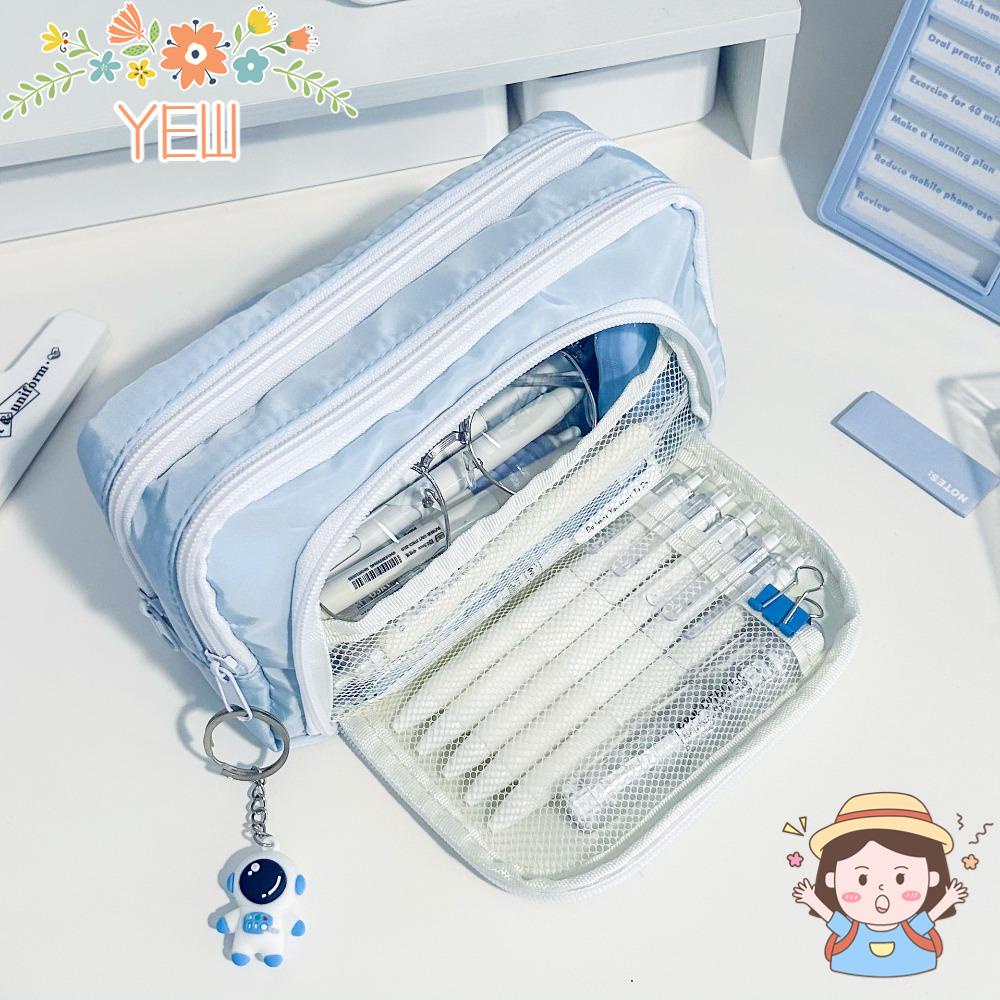 YEW Túi Đựng Bút Bằng Nylon Sức Chứa Lớn Đa Năng Dễ Thương Cho Học Sinh