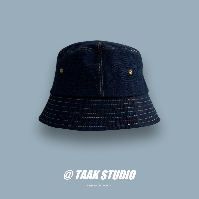 Nón Tai Bèo Denim Chống Nắng Màu Cầu Vồng Kiểu Hàn Quốc Thời Trang Mùa Hè Cho Nam Và Nữ