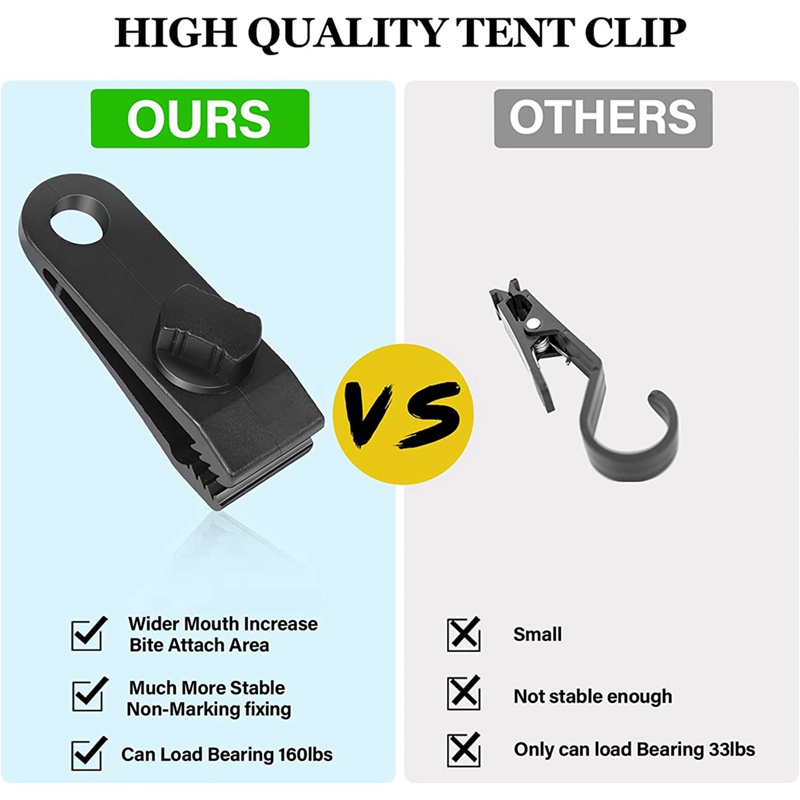 Set 24 Kẹp Cố Định Lều Trại Kèm Vỏ Bọc Tiện Dụng