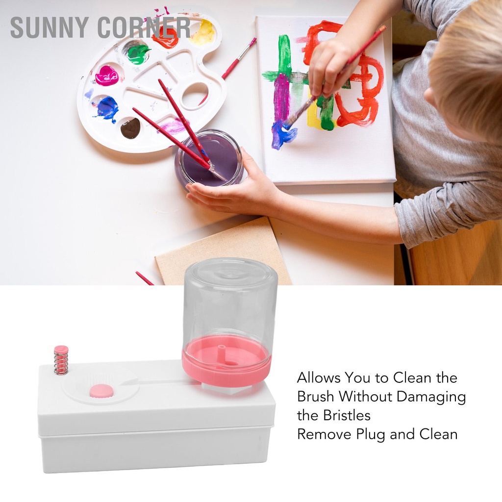 Sunny corner Có hàng sẵn Cọ Xả Nước Sơn Bụi Tái Chế Dầu Chà Cho Acrylic Màu Gốc
