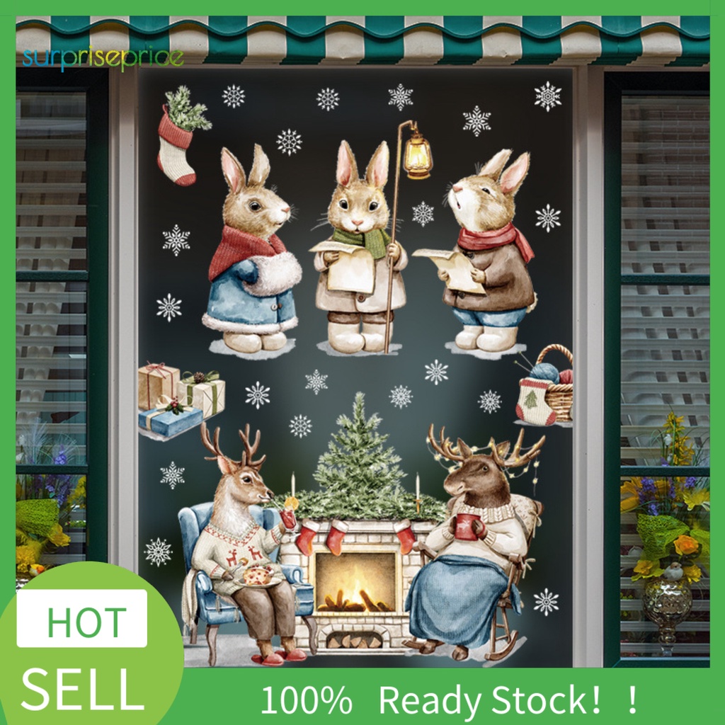 (Bất Ngờ) Hình Dán Trang Trí Cửa Kính Chống Nước Chống Rách Có Thể Tái Sử Dụng