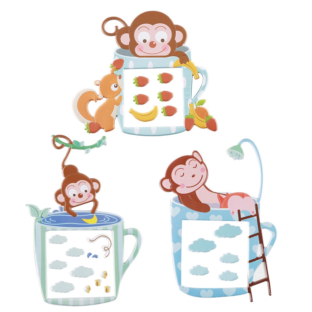 Miếng Dán Trang Trí Công Tắc Đèn Hình Khỉ Hoạt Hình Đáng Yêu