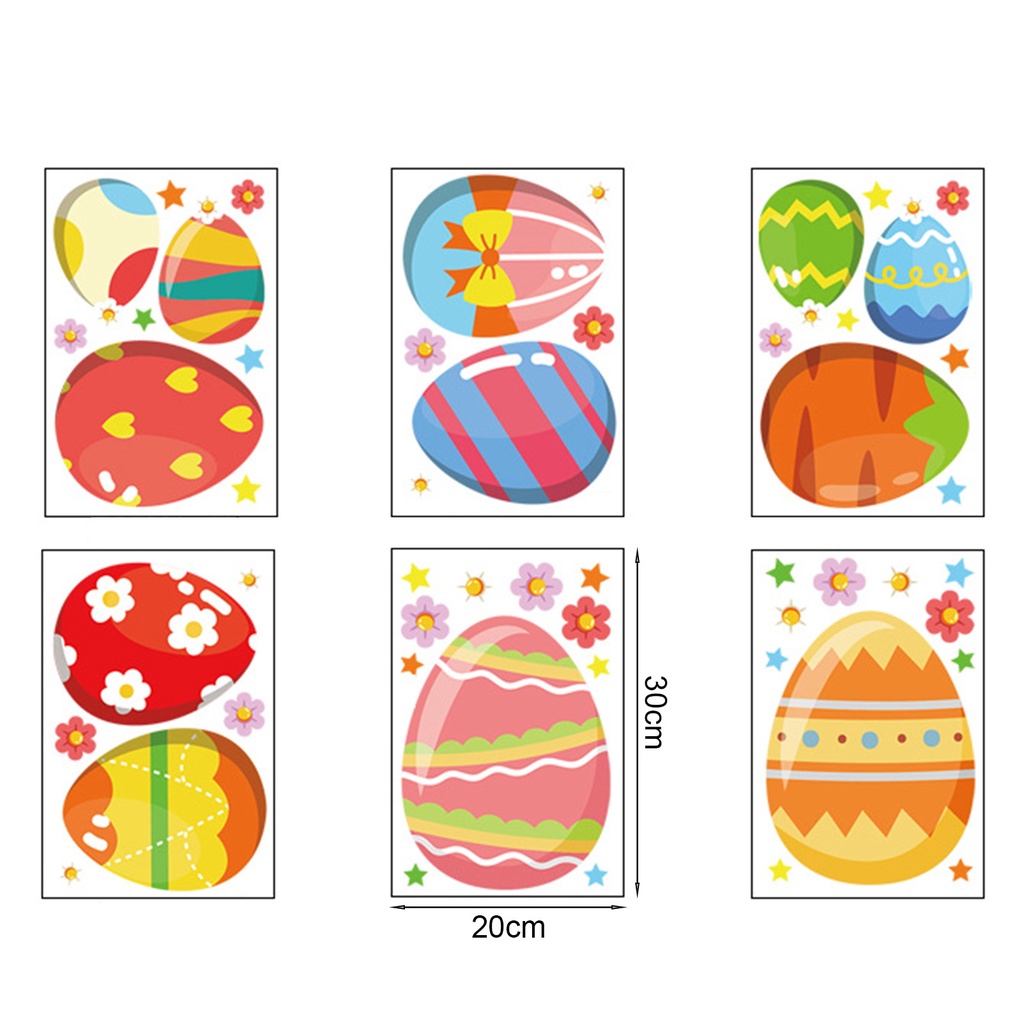 Set 6 Miếng Dán Cửa Kính Hình Thỏ Hoạt Hình Dễ Tháo Gỡ Chống Nước Chống Rơi Vỡ Trang Trí Nhà Cửa