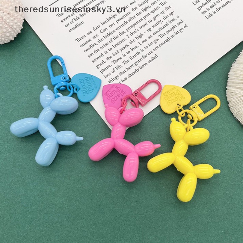 # # Móc Chìa Khóa Xe Hơi Dạng Thạch Đính Bóng Bay Chú Chó Thời Trang Punk Dành Cho Bạn Nữ / Túi Xách / Xe Hơi