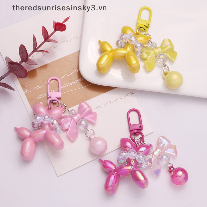 # # Thời Trang # Móc Khóa Điện Thoại Di Động Mặt Hình Chú Chó Bong Bóng Trái Tim Nổi Dễ Thương Sáng Tạo Vui Nhộn