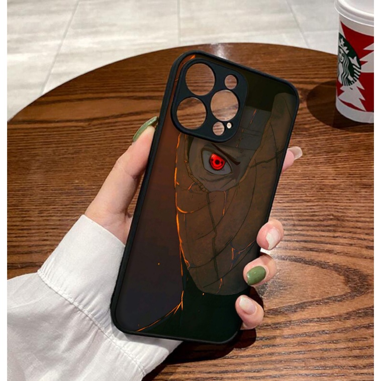 Ốp Điện Thoại Dẻo Họa Tiết Hoạt Hình Naruto Uchiha Obito Cho iPhone SE2 SE3 7 8 Plus XR XS Max 11 Pro Max 353B Đen