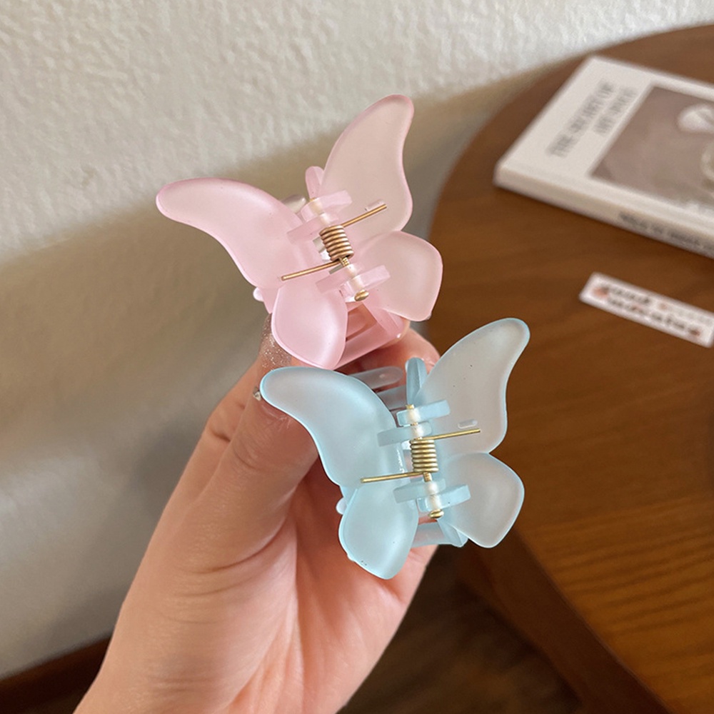 Kẹp Tóc Càng Cua Bằng Acrylic Nhám Trong Suốt Phong Cách INS Cổ Điển Thời Trang Cho Nữ