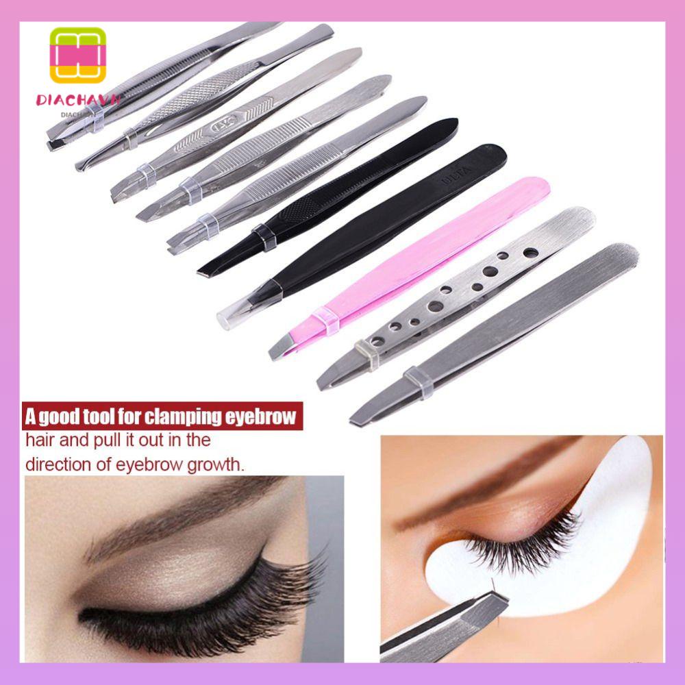 DIACHAVN Set 10 Nhíp Nhổ Lông Mày Chuyên Nghiệp Đa Năng