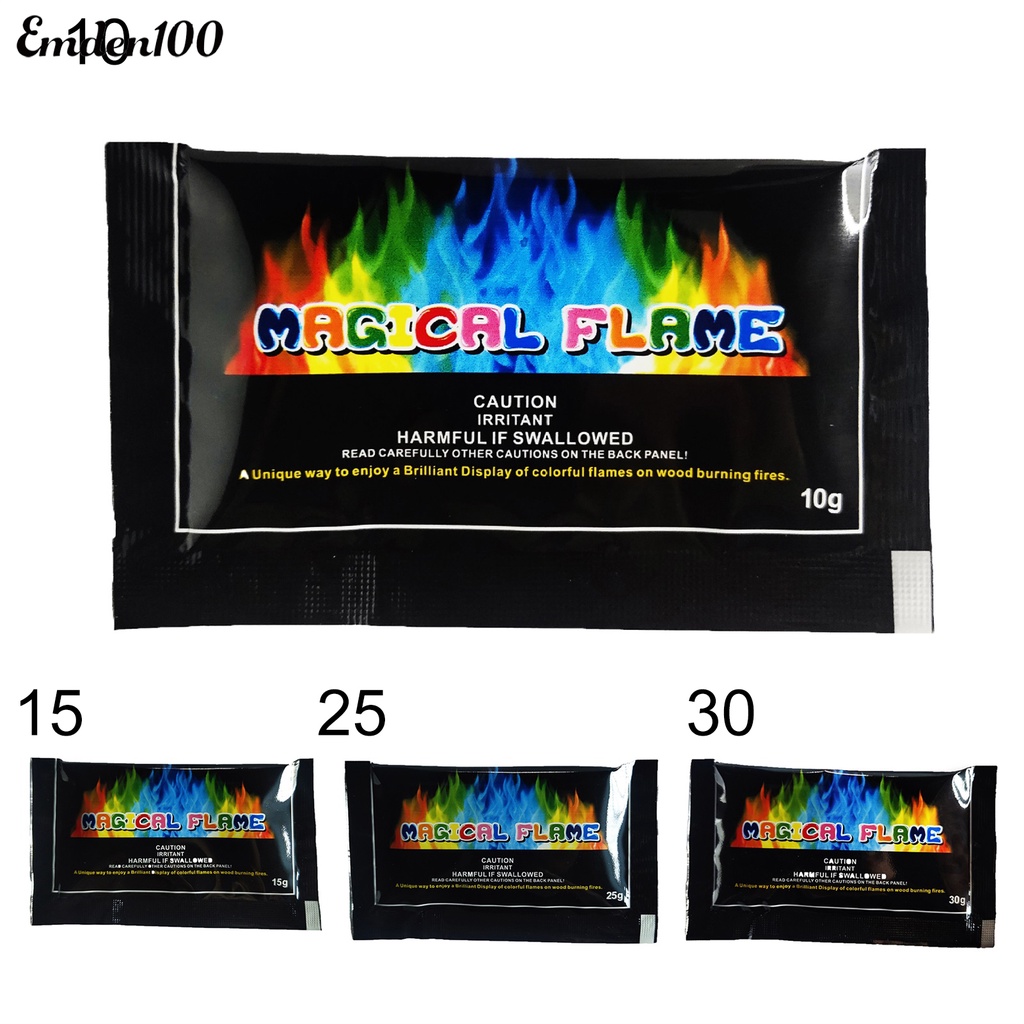 Túi Bột 10g / 15g / 25g / 30g Tạo Hiệu Ứng Ngọn Lửa Thay Đổi Màu Sắc Tiện Dụng Cho Lễ Hội / Cắm Trại