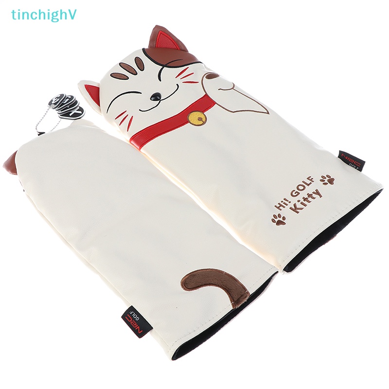 Vỏ Bọc Đầu Gậy Đánh Golf Bằng Gỗ Hybrid Hình Mèo May Mắn
