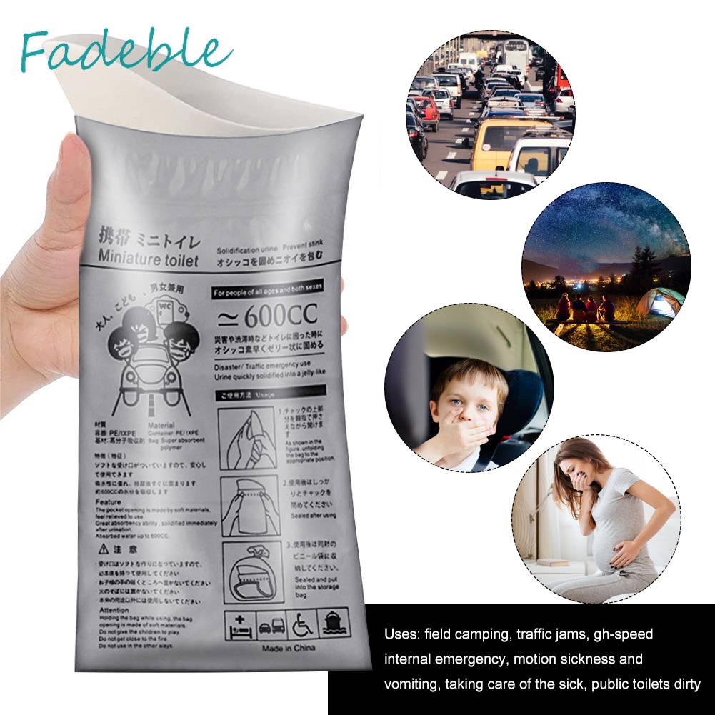 Set 4 Túi Đi Vệ Sinh Khẩn Cấp Sử Dụng Một Lần Cho Nam Và Nữ