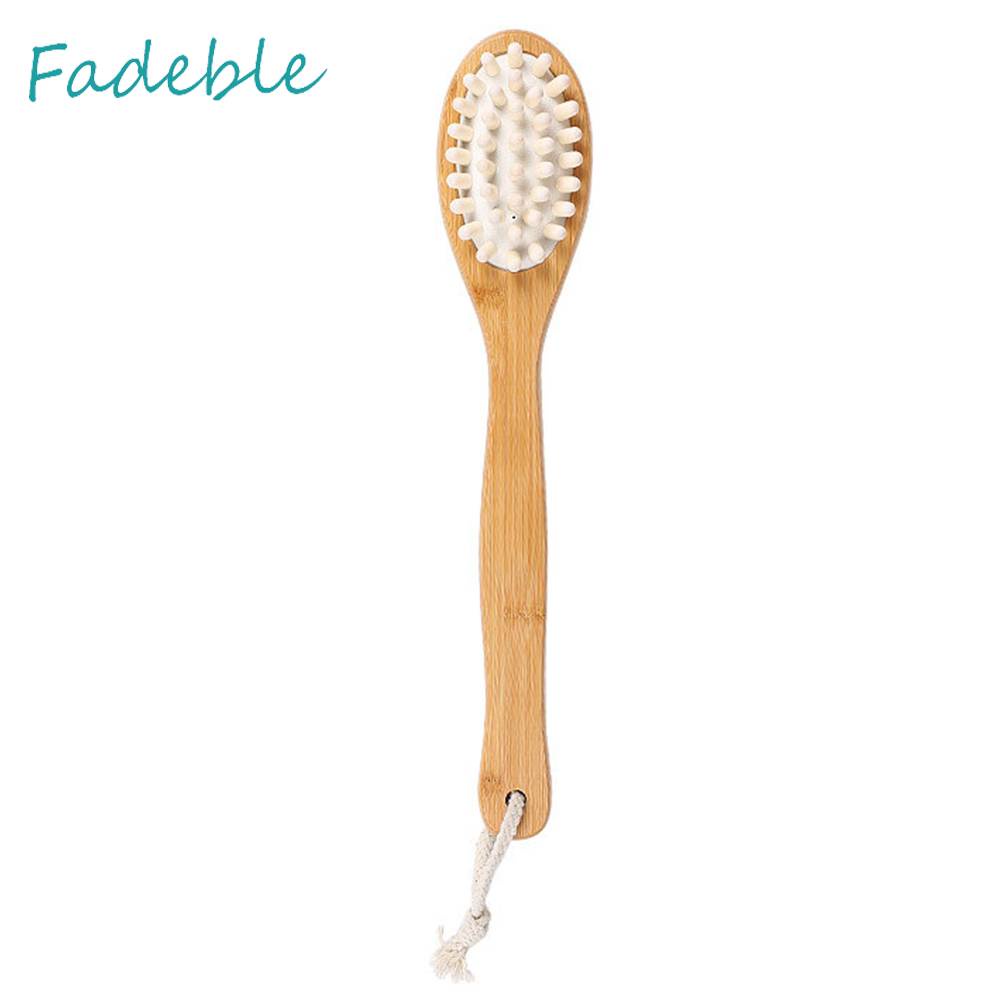 Bàn Chải Mát Xa Tẩy Tế Bào Chết Lưng Hai Mặt Bằng Gỗ Kèm Dây Thừng Cho SPA